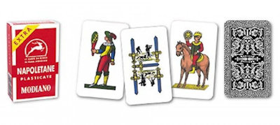 CARTE DA GIOCO NAPOLETANE EXTRA 410GR ASTUCCIO ROSSO MODIANO