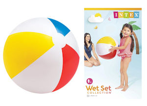 PALLONE GONFIABILE GENERICO CM.61 COLORATO A SPICCHI INTEX 59030