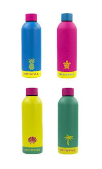 BORRACCIA IN ALLUMINIO 500ML TERMICA COLORI FLUO GIOSTYLE