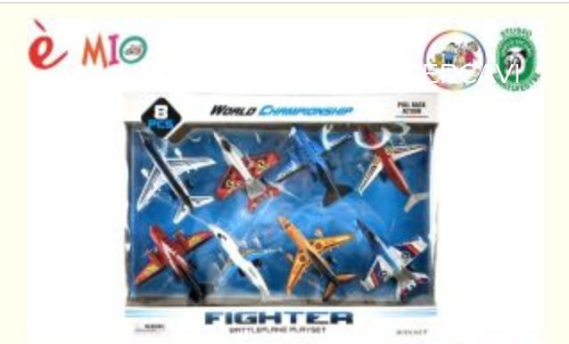 AEREO CONFEZIONE 8 MODELLINI AEREO CHAMPIONSHIP IN SCATOLA CM.39x30 EOLD.