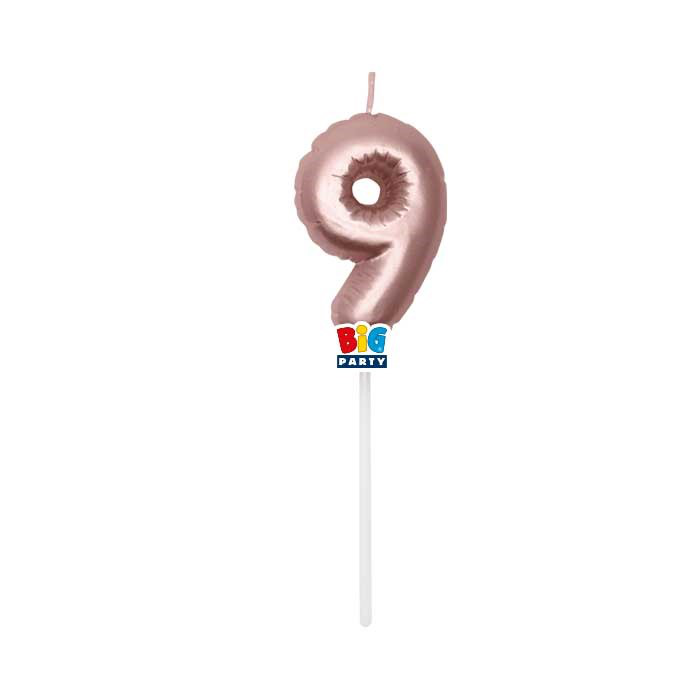 CANDELINA CERA BALLON CM.13 ROSE GOLD METAL N.9 BIGPARTY