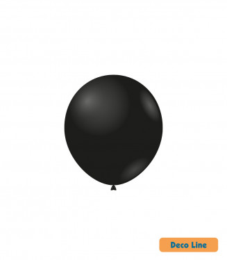 PALLONCINI DECO LINE PROFES. PASTELLO 5 POLLICI CM.13 CONF.100PZ. NERI ONICE 214