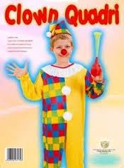 COSTUME CLOWN TAGLIA L QUADRETTATO