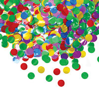 CORIANDOLI IN FOIL TONDI CM.2 METAL GR.50 ASSORTITI BIGPARTY