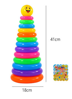 BABY GIOCO DEGLI ANELLI CON TESTA EMOTICON CM.41 36825 APEL