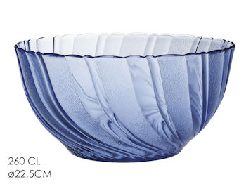 INSALATIERA IN VETRO BLU MARINE TRASPARENTE CM.D.22 994013B GENERAL
