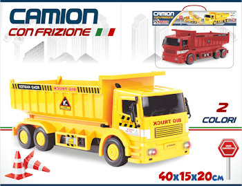 CAMION DA LAVORO CANTIERE PORTA SABBIA A FRIZIONE CM.40 IN BUSTA PLAYMORE