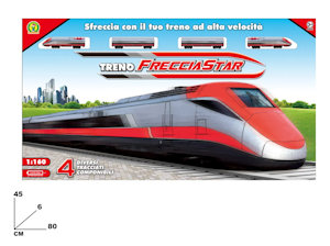 TRENO PISTA A BATTERIA MODERNO FRECCIASTAR  ROSSA MAZ