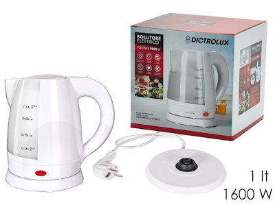 BOLLITORE ELETTRICO CON SPEGNIMENTO AUTOMATICO LT.1 W1600 584204 DICTROLUX