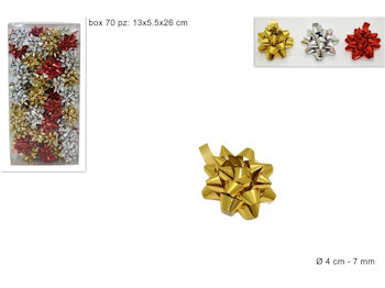 COCCARDE ADESIVE MM.7 CONF.70PZ. ORO ARGENTO E ROSSE DUESSE