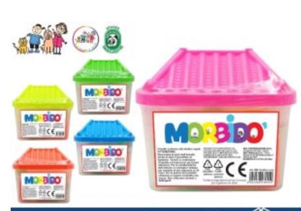 PLASTILINA MORBIDO' IN BARATTOLINO SAGOMA CASETTA CM.7x5 EOLD. PEZZI 12
