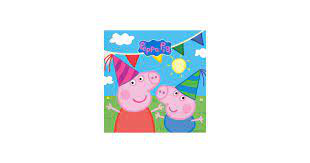 PEPPA PIG TOVAGLIOLI IN CARTA CM.33x33 CONF.20PZ.