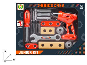 ATTREZZI BRICO FAI DA TE IN SCATOLA CON TRAPANO CM.32x24 MAZ