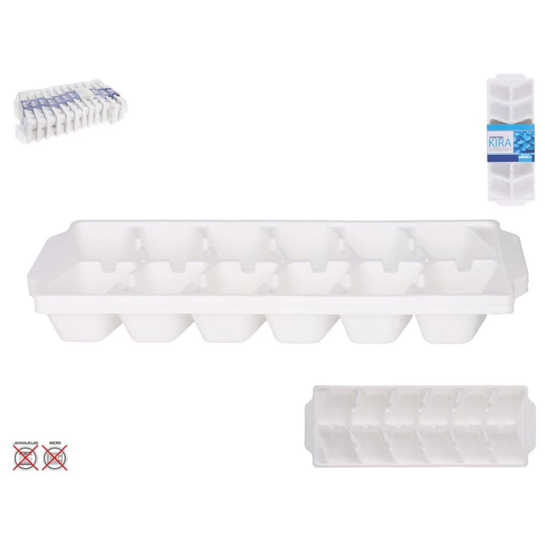 FORMAGHIACCIO 12 CUBETTI IN PLASTICA RIGIDA BIANCO GERIMPORT