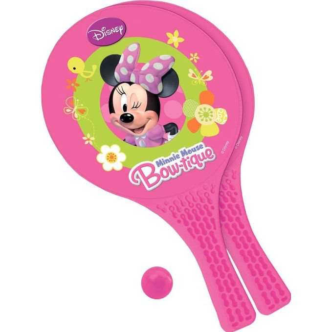 RACCHETTONI PERS. IN PLASTICA MINNIE CON PALLINA IN GOMMA 15004