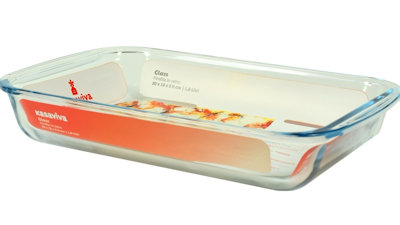 PIROFILA IN VETRO RETTANGOLARE CM.30x18xH5 KASAVIVA