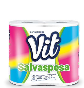 CARTA IGIENICA VIT 4 ROTOLI 2 VELI SALVASPESA 290GR.