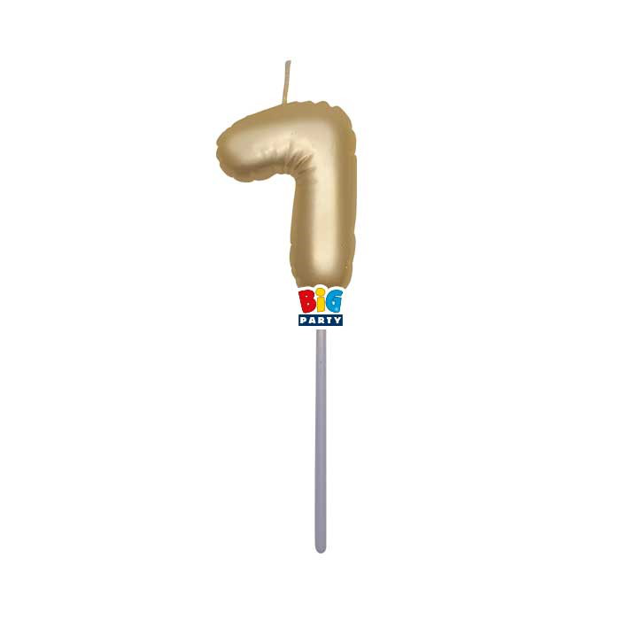 CANDELINA CERA BALLON CM.13 ORO METAL N.7 BIGPARTY