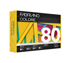 RISMA CARTA A4 80GR. GIALLO 500FF. FABRIANO 607