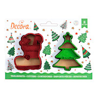 CUCINA DOLCI TAGLIAPASTA NATALIZIO ALBERO DI NATALE SCARPONE SET 2PZ. 8xH.CM.2 D