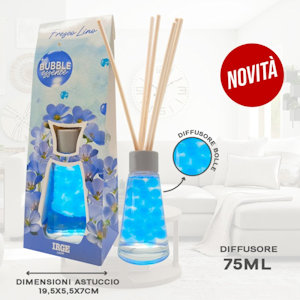 DEODORANTE AMBIENTE LIQUIDO CON BASTONCINI 75ML. FRESCO LINO IRGE