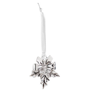 PORTAFORTUNA AGRIFOGLIO CON LACCETTO ARGENTO G3S