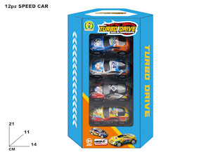 AUTO MODELLINO IN CONFEZIONE DA 12 PZ. SPEED CAR MAZ