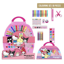 KIT DISEGNO VALIGETTA COLORI PERSONAGGIO HELLO KITTY CON ACCESSORI