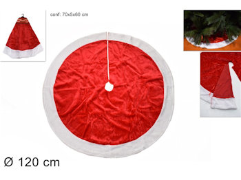 COPRIBASE ALBERO TIPO PELUCHE SINTETICO ROSSO CM.D.120 DUESSE