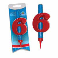 CANDELA PIROTECNICA NUMERALE "6"
