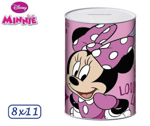 SALVADANAIO IN LATTA PERSONAGGIO MINNIE CM.11xD.8 EOLD.
