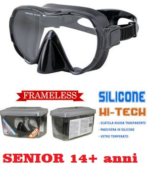 MASCHERA SENIOR 14+ ANNI  DELTA IN VETRO TEMPERATO IN SCATOLA RIGIDA 75504