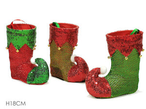 APPENDINO STIVALE DECORO ELFO E PAIL CM.18 437412 GENERAL