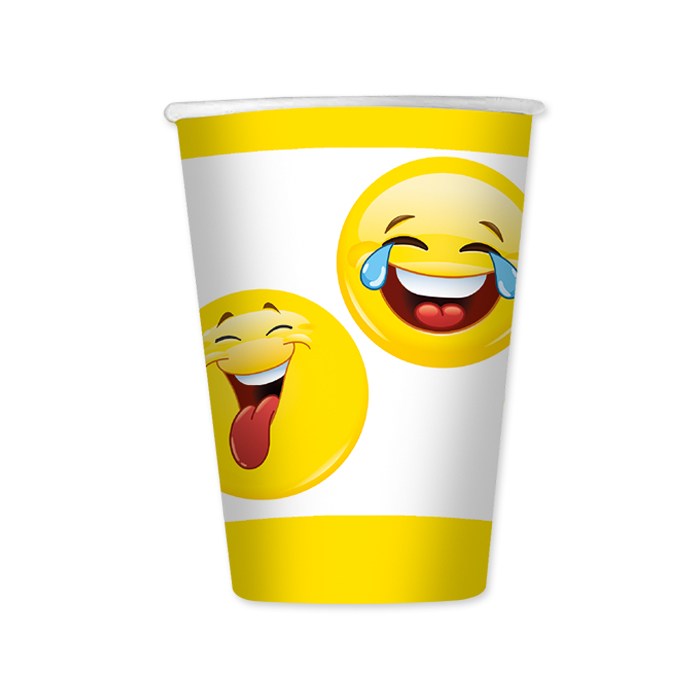 EMOTICONS BICCHIERI CC.200 CONF.8 PZ. BIGPARTY