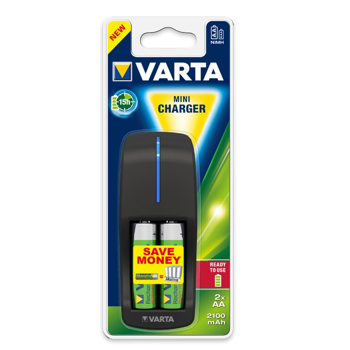 CARICATORE VARTA BATTERIE STILO AA INCLUSE 2 STILO