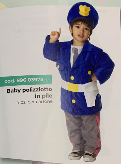 COSTUME BABY POLIZIOTTO IN PILE