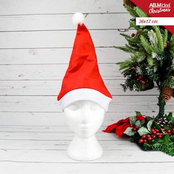 CAPPELLO BABBO NATALE ROSSO CM.17x36 IDEA'S