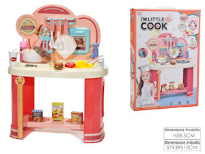 CUCINA STRUTTURA LITTLE COOK CON ACCESSORI CM.H.50 102832 GENERAL