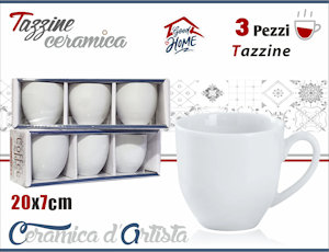 CAFFE' TAZZINE 3 PZ . BIANCHE GOOD HOME