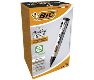 PENNARELLO BIC MARKER NERO P.TONDA PEZZI 12