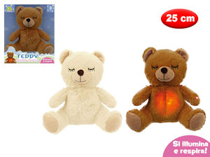 BABY PELUCHE TEDDY BRILLA DI NOTTE CM.25 MAZ.