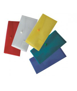 BUSTA IN PPL CON BOTTONE TRASPARENTE VOUCHER BIANCA CM.24x12 CONF.5PZ NIKOFFICE