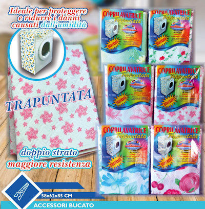 COPRI LAVATRICE CARICO FRONTALE TRAPUNTATA CM.58x62x85 FATIGATI