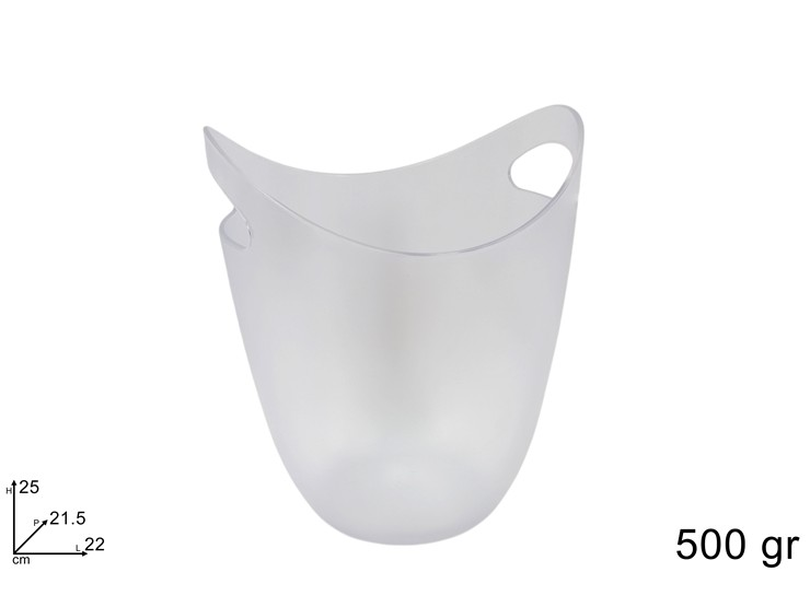 CESTELLO PORTA GHIACCIO IN PLASTICA OVALE CM.22x21xH.25 DUESSE