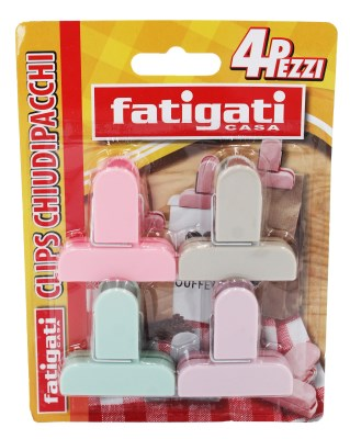 CHIUDIPACCO PINZE CLIK CLAK CONF.4PZ. SU BLISTER FATIGATI
