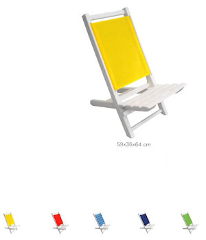 SPIAGGINA IN PLASTICA MEDUSA CM.59x36xH.64 SMONTATA IN 2 PZ. PER FACILE TRASPOR.