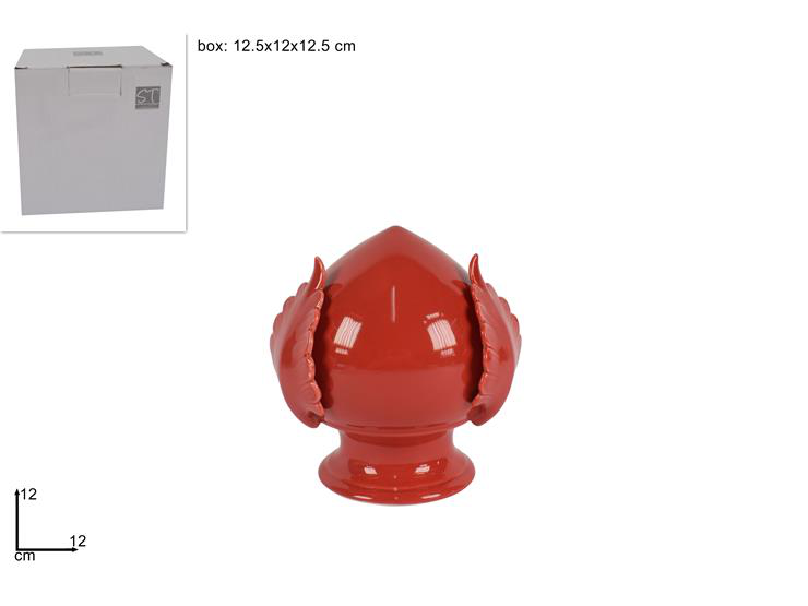 PUMO IN CERAMICA CM.H.12 ROSSO DUESSE