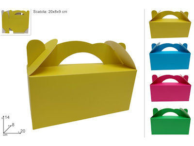 SCATOLA IN CARTONCINO REGALINO FINE FESTA CM.20x8xH.14 COLOR DUESSE
