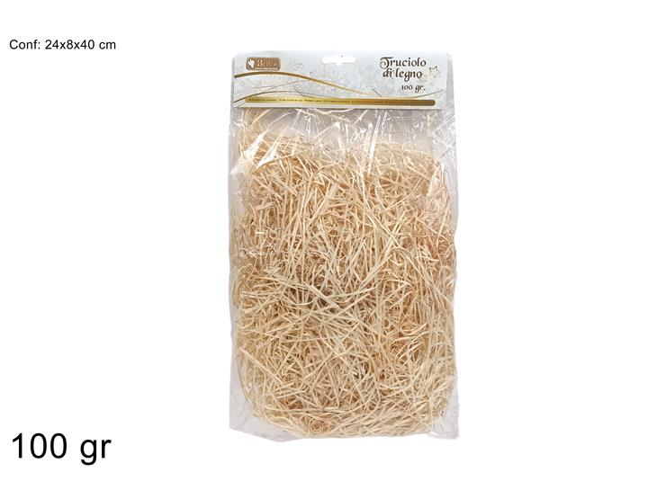 PAGLIA TRUCIOLO IN LEGNO PER CONFEZIONI IN BUSTA 100GR. DUESSE