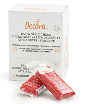 PASTA DI ZUCCHERO 100G. ROSSA DECORA